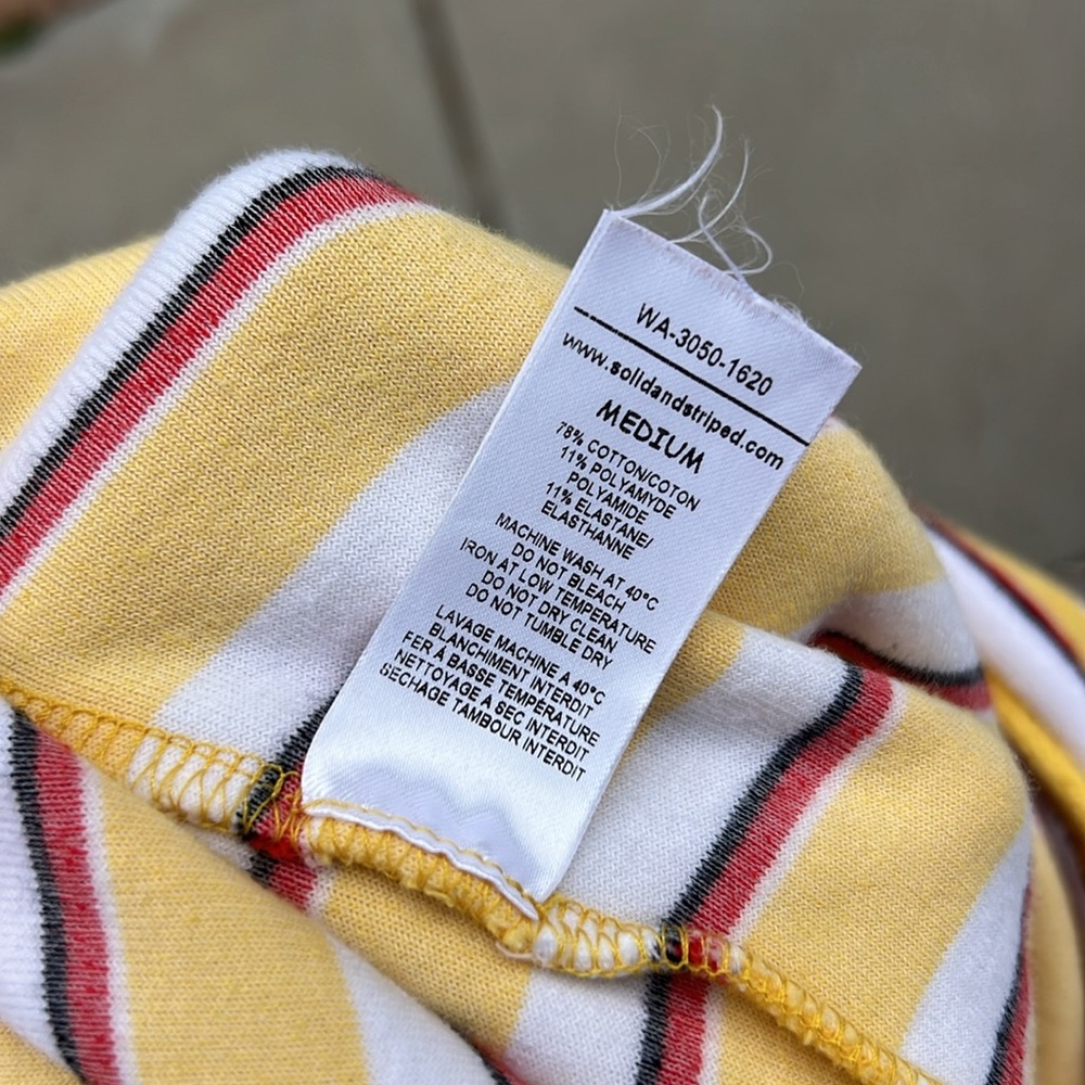 Solid & Striped Tweety Terry Shift Mini Dress Yel… - image 7